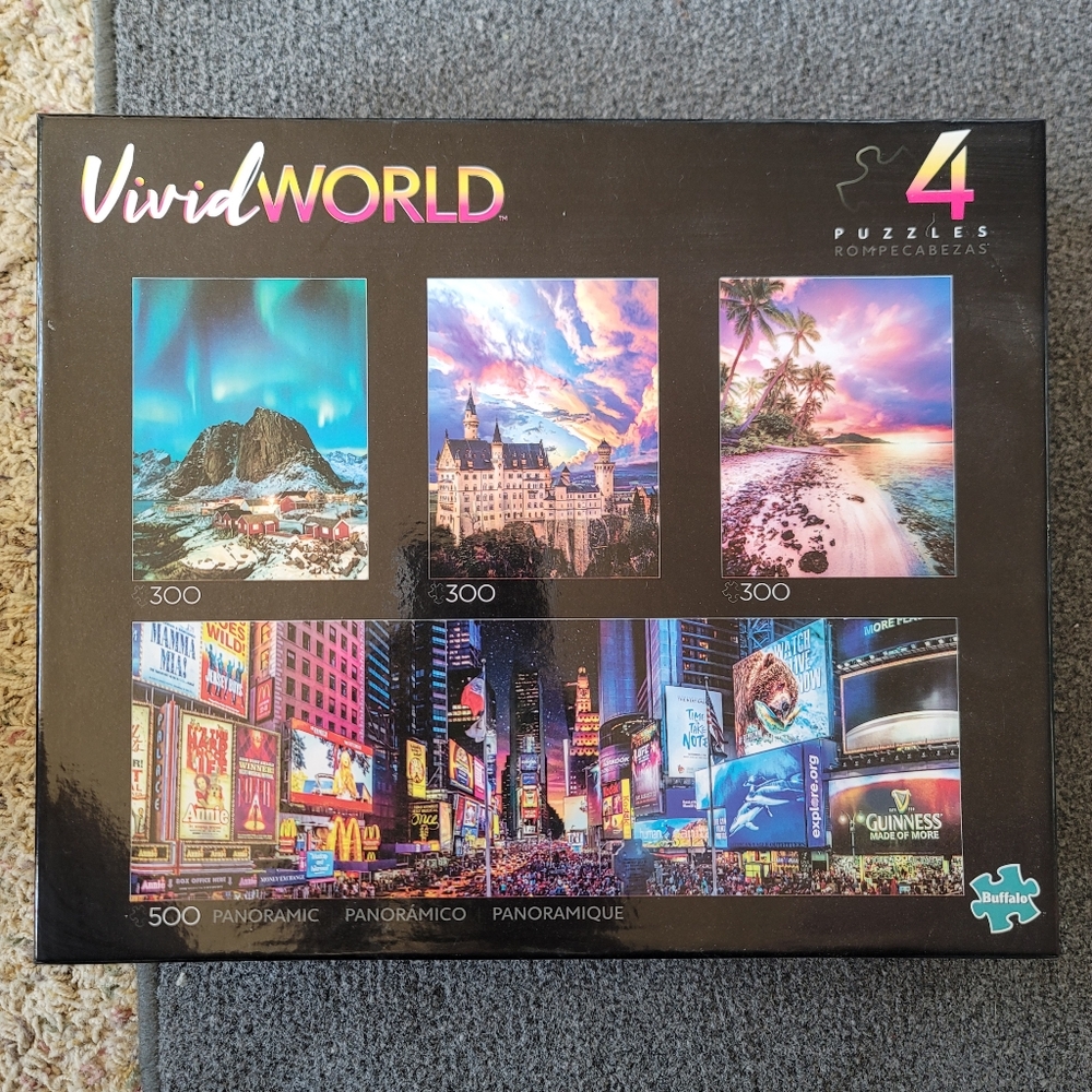 Vivid World 4 Puzzles Buffalo Brand